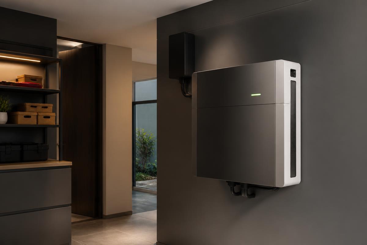 Wall-mounted home battery